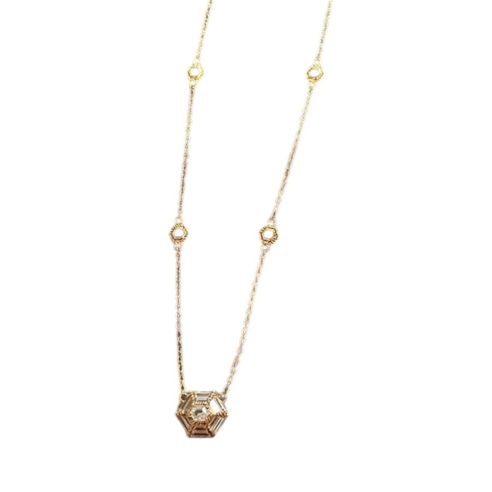Judith Ripka Gold Clad Sterling Silver CZ Necklace 18” / 20” - Picture 5 of 13